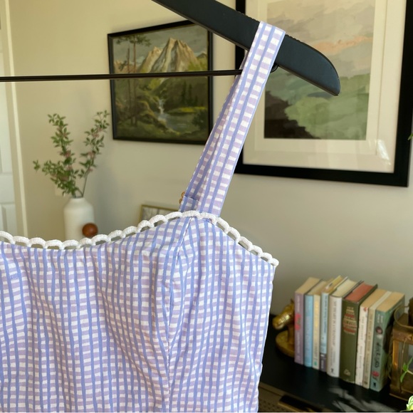 Lilly Pulitzer Olivet Stretch Midi Dress in Light Lilac Verbena Gingham - Picture 5 of 16